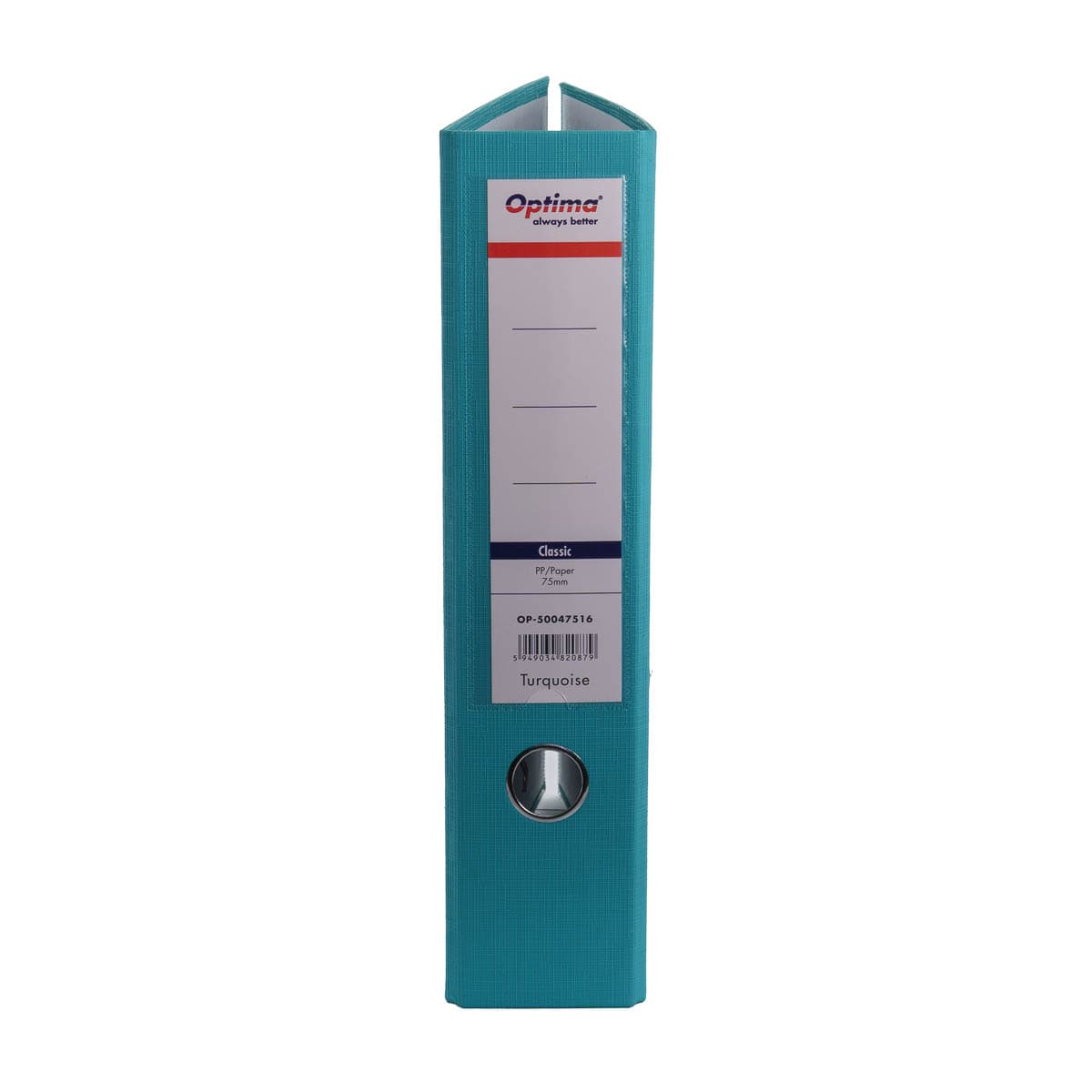 Biblioraft plastifiat 7,5 cm Optima Classic A4 - turcoaz
