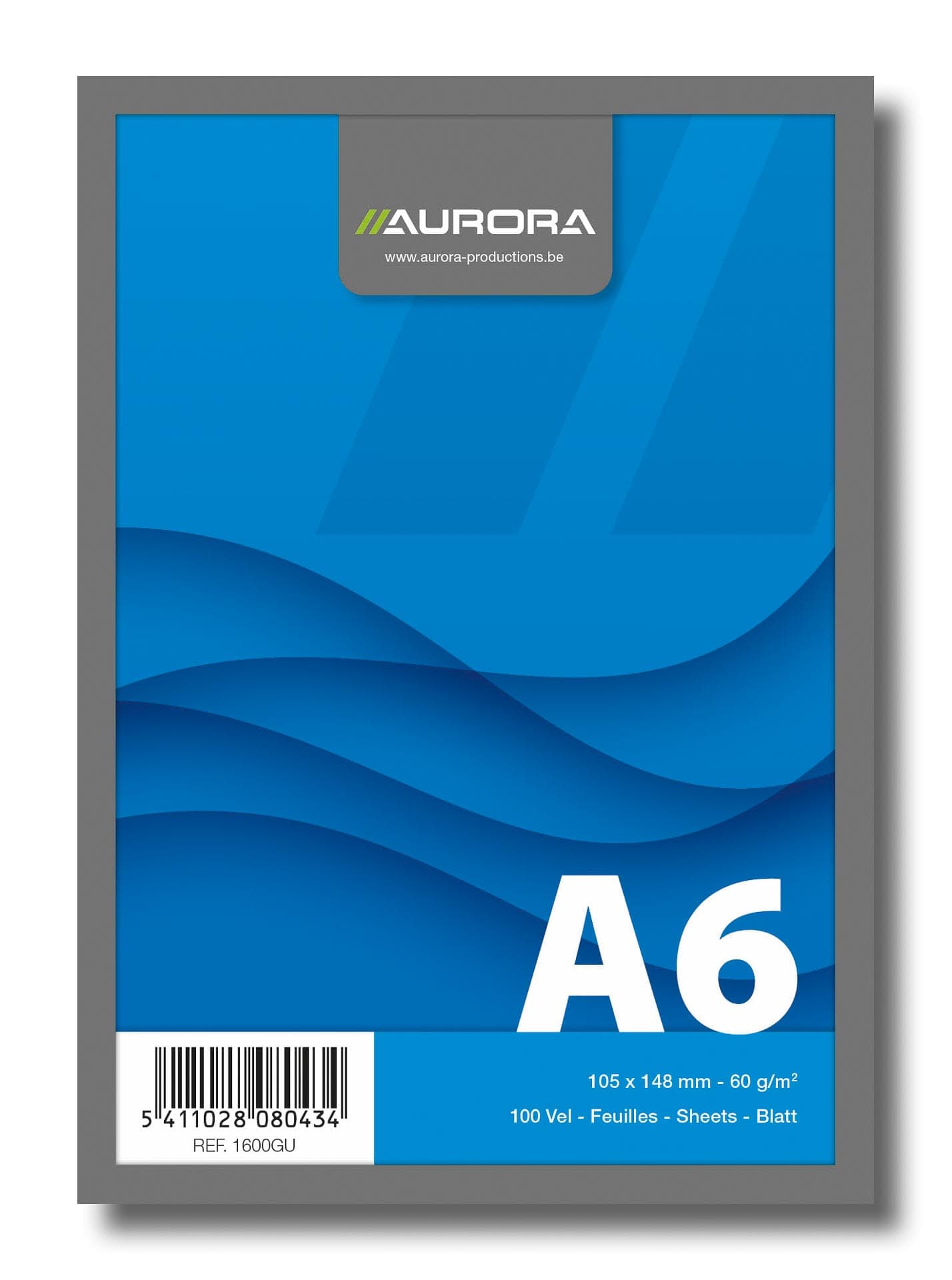 Blocnotes capsat, A6, 100 file - 60g/mp, microperforatii, AURORA Office - velin