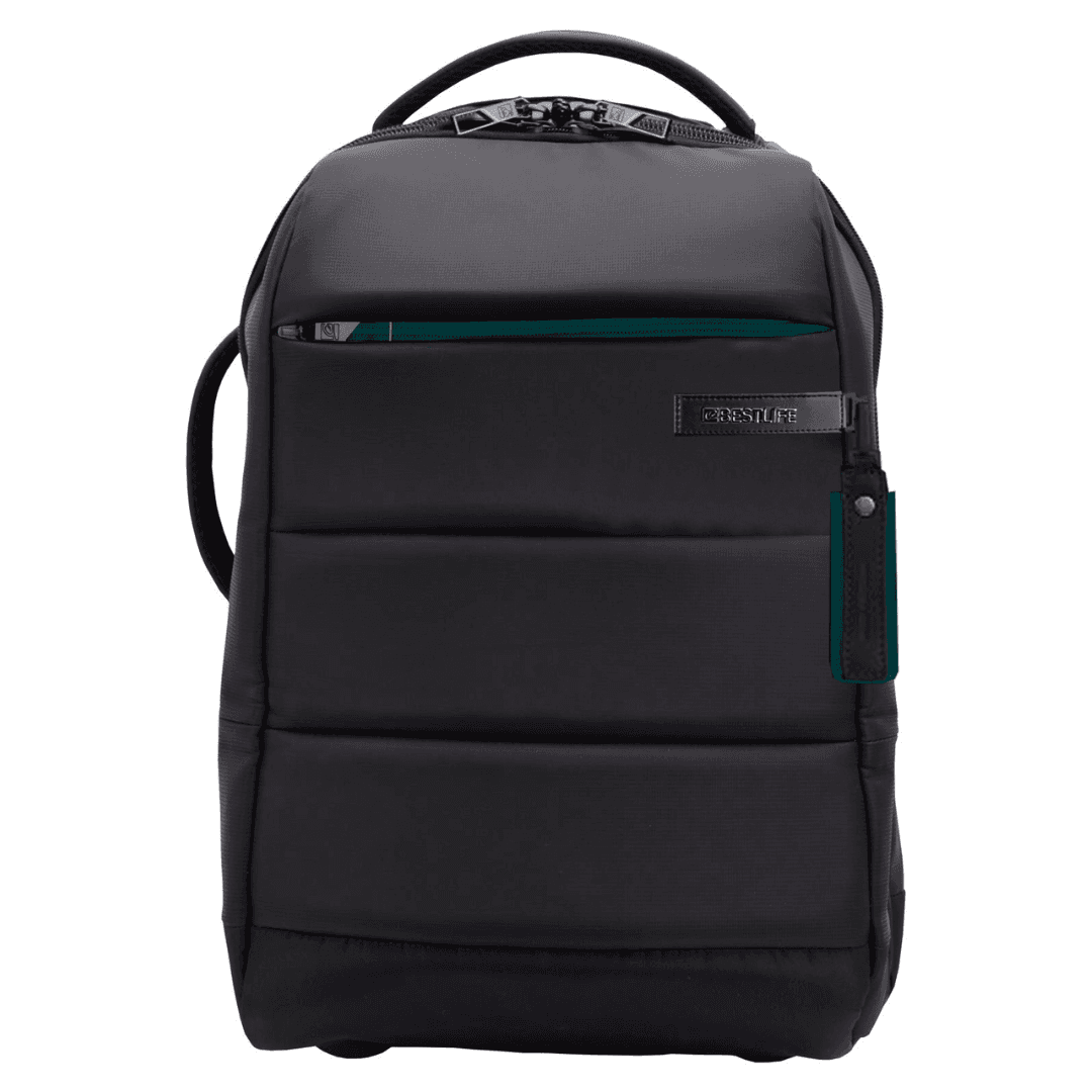 Rucsac BESTLIFE CPlus, 49x33x19cm, compartiment tableta si laptop 15.6 inch, negru/gri petrol