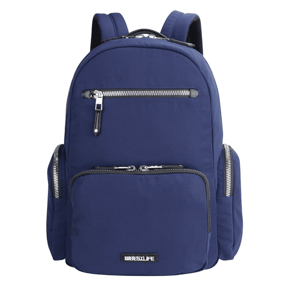 Rucsac BESTLIFE Jade, 40x31x15cm, compartiment tableta si laptop 14.1 inch, albastru