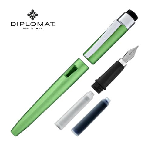 Stilou Diplomat Magnum, cu penita M, din otel inoxidabil - lime green