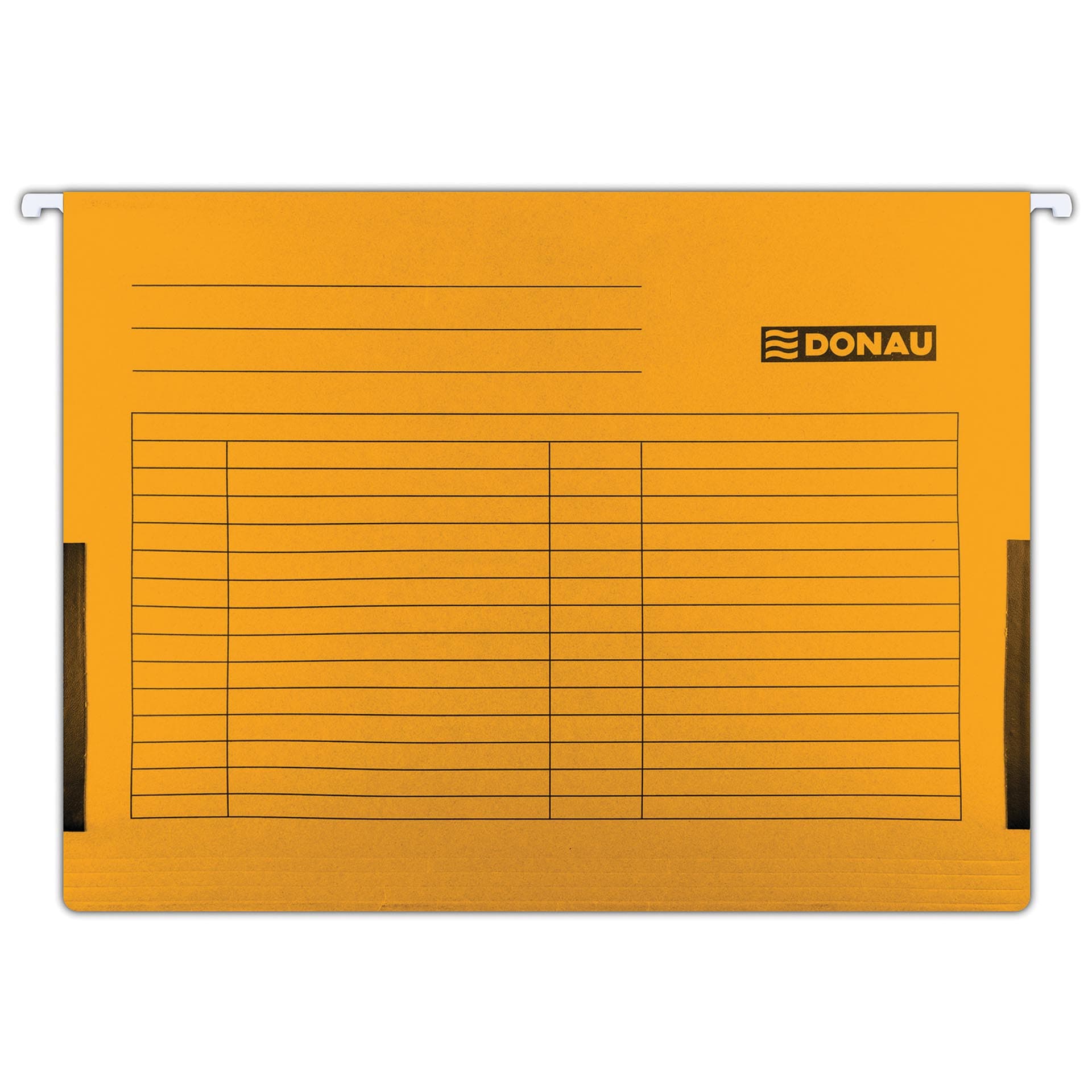 Dosar suspendabil cu burduf si eticheta , bagheta metalica, 5 buc/set, DONAU - orange