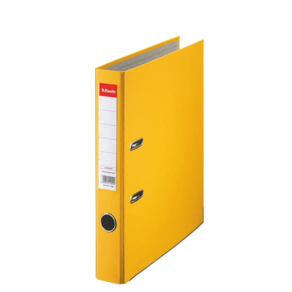 Biblioraft plastifiat Esselte Economy A4 5 cm - galben