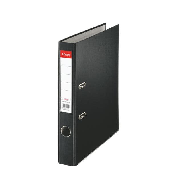 Biblioraft plastifiat Esselte Economy  A4 5 cm - negru
