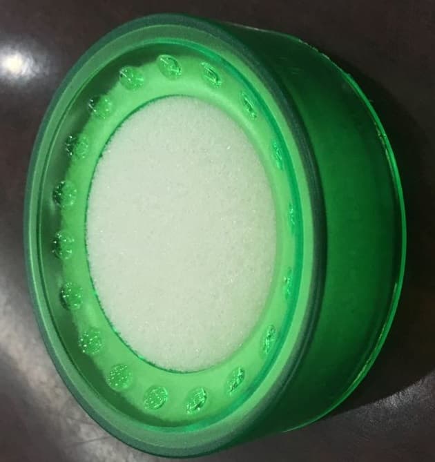 Buretiera D5cm, KEJEA - plastic transparent verde