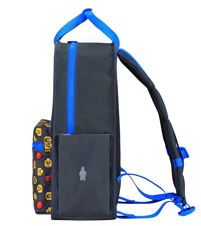 Rucsac Casual LEGO Tribini Fun Large - design Heads and Cup - albastru