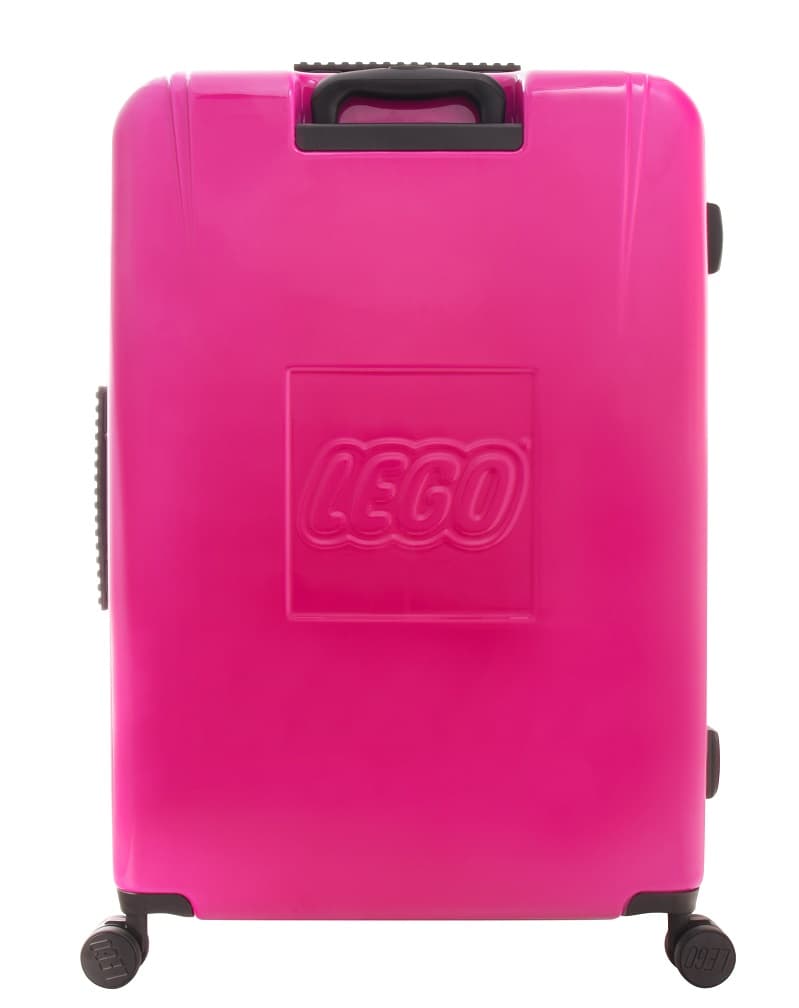 Troller copii 28 inch / 100 L /52x23x29 cm, material ABS, LEGO Minifigure Head - roz