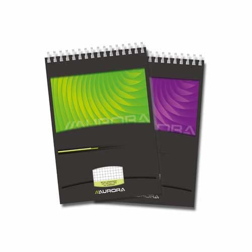 Blocnotes cu spirala, A5,  80 file - 90g/mp, microperforatii, AURORA Mano - matematica