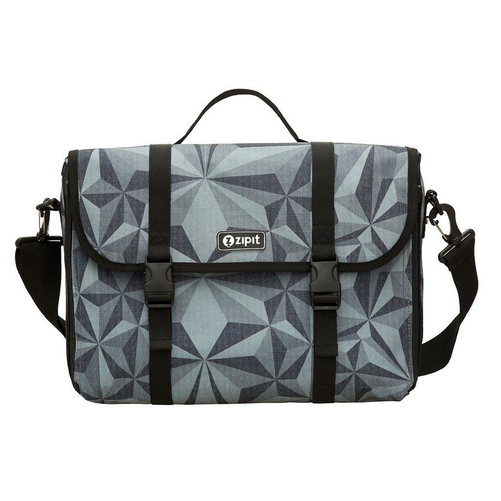 Geanta reversibila ZIPIT, cu husa laptop 14 inch - forme geometrice
