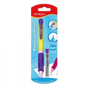 Creion mecanic Keyroad KR971506, 0.7mm, grip ergonomic, corp plastic diverse culori, blister (+1 set mine)