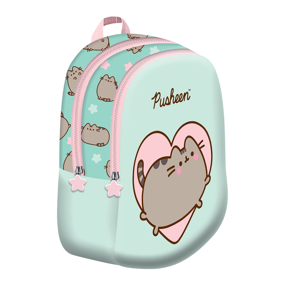 Ghiozdan copii Majewski, D6, Pusheen mint, 2 compartimente, 30 x 23 x 12 cm