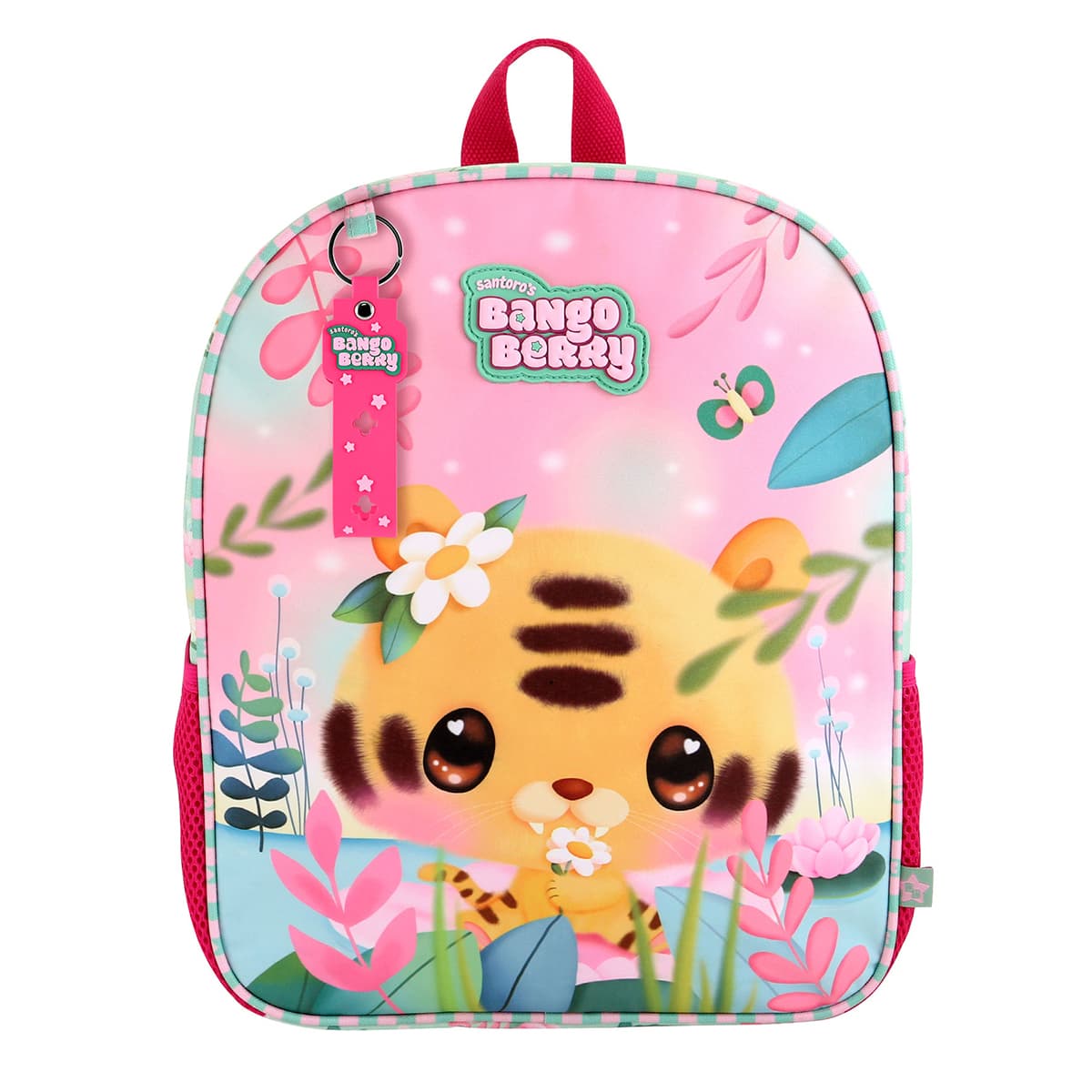 Ghiozdan Bangoberry, cu set pinuri Tiggy Tigrisorul, 21 x 23 x 9 cm