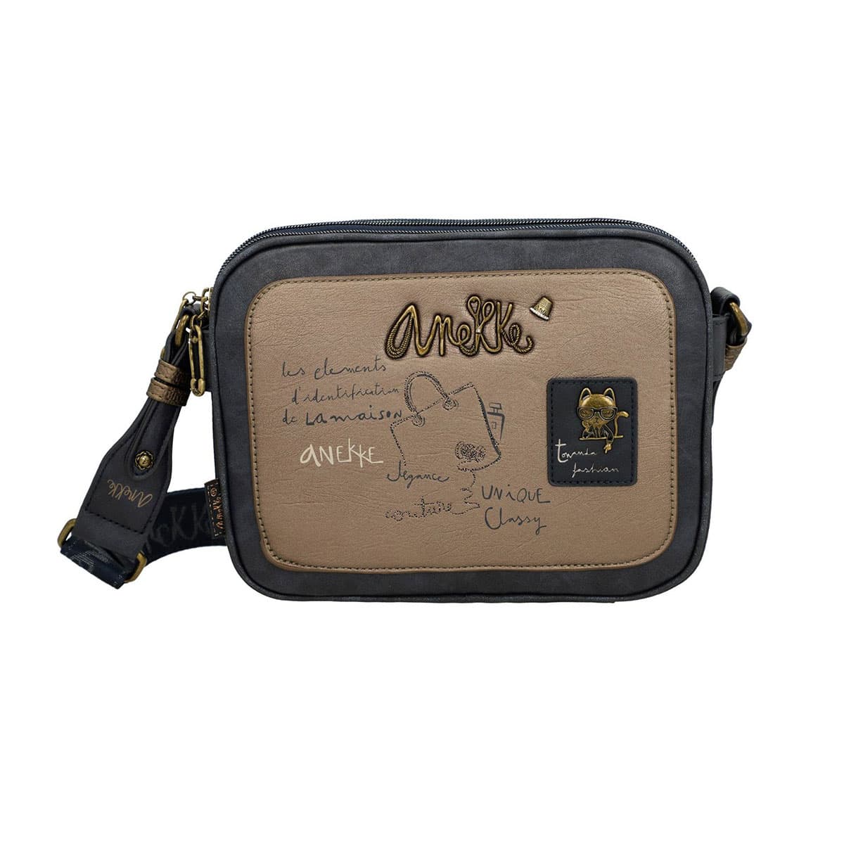 Geanta dama Anekke, crossbody, 3 compartimente, 25 x 19 x 6 cm