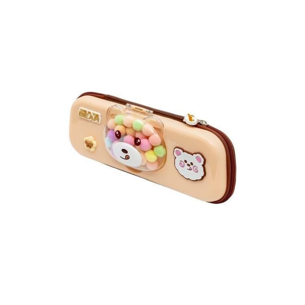 Penar Astra Teddy, 1 compartiment, 3d ursulet, bej, 23.3 x 9.5 x 4.5 cm