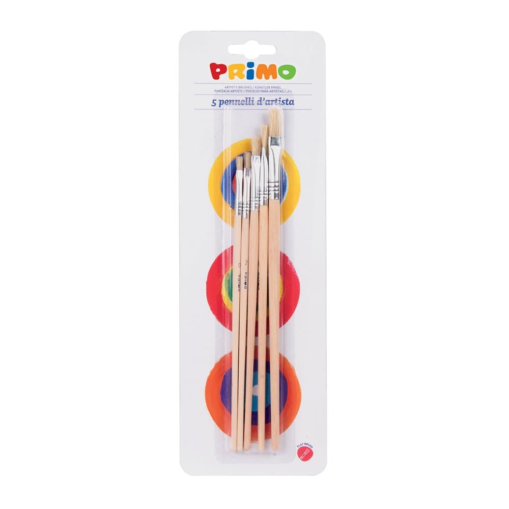 Set pensule Morocolor Primo, drepte, 5 bucati/set