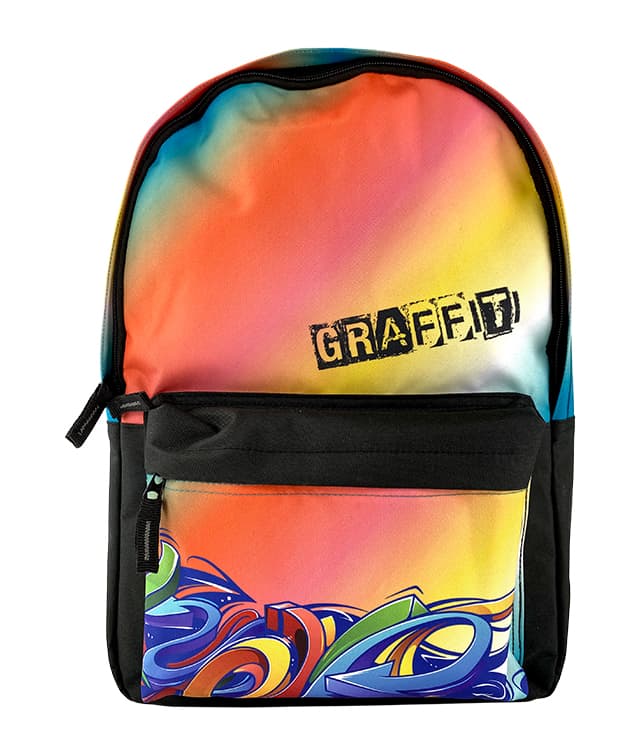 GHIOZDAN SCS TEENS GRAFITTI C COMPARTIMENT CU BUZUNAR 42 X 30 X 14 CM CAPTUSEALA 2 FERMOARE PIGNA