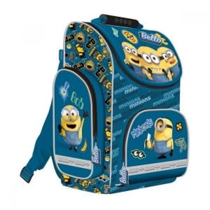 Ghiozdan St.Majewski Minions, 37 cm, rigid, albastru, 644139