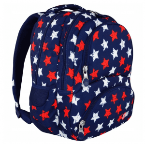 Ghiozdan St.Majewski St.Right Stars, 2 compartimente, 4 buzunare, bleumarin, BP-07 / 617546