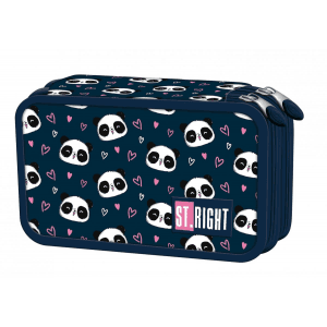 Penar echipat St.Majewski Love Panda, 2 fermoare, bleumarin, 652622