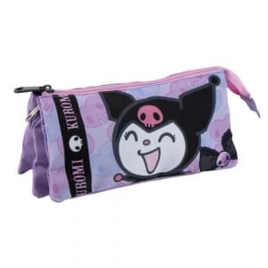 Penar neechipat Cerda Kuromi, 1 fermoar, 3 compartimente, 22.5x11.5x2cm, 631012