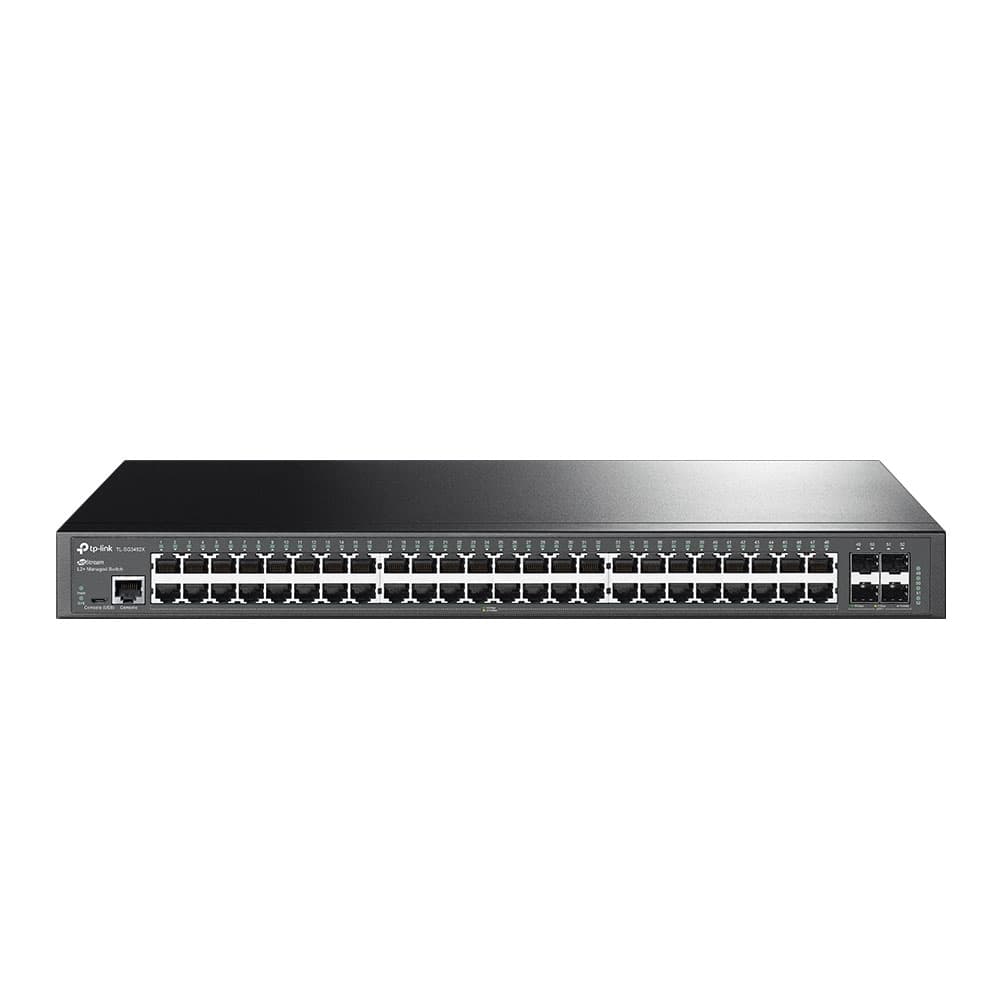SWITCH TP-LINK L2 Managed 48xxxx Porturi Gigabit L2+ si 4xxxx Sloturi 10GE SFP+ - TL-SG3452X