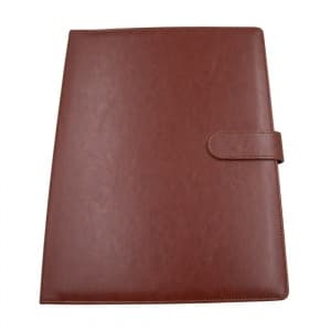 Mapa conferinta CNX 809, A4, imitatie piele, maro, cu clipboard si inchidere magnetica