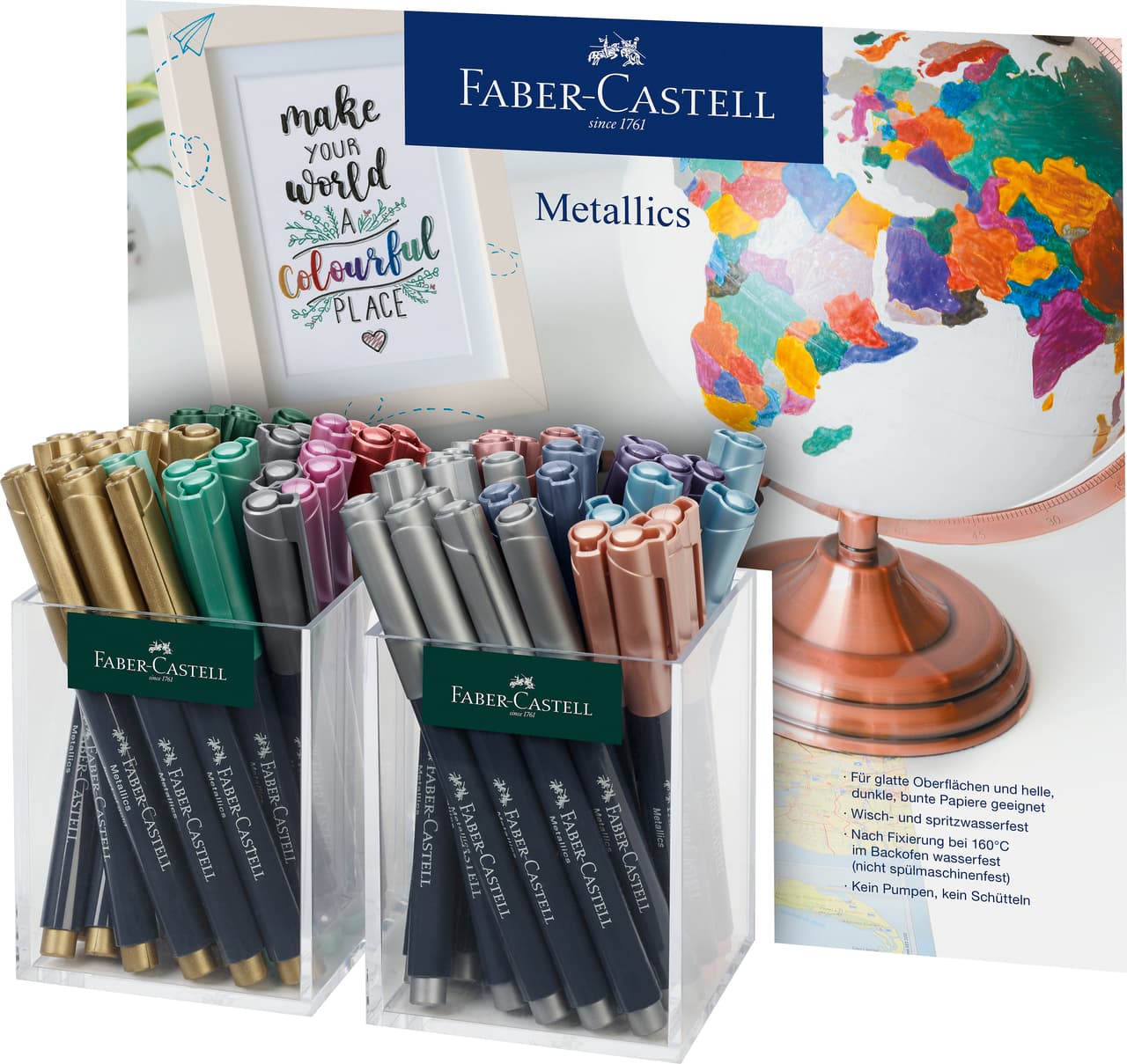 DISPLAY 60 BUC MARKER METALLICS FABER-CASTELL