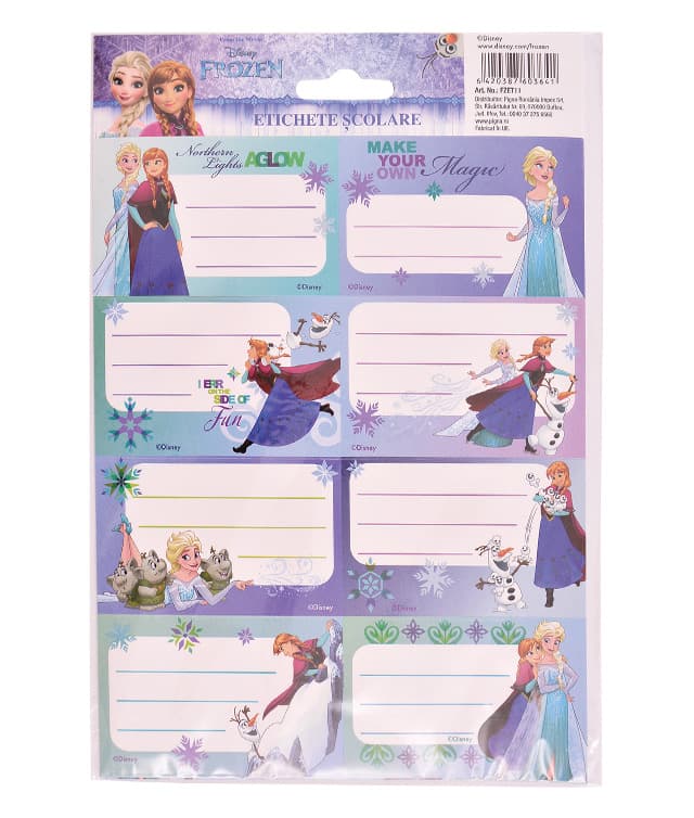 ETICHETE SCOLARE 40/SET FROZEN PIGNA