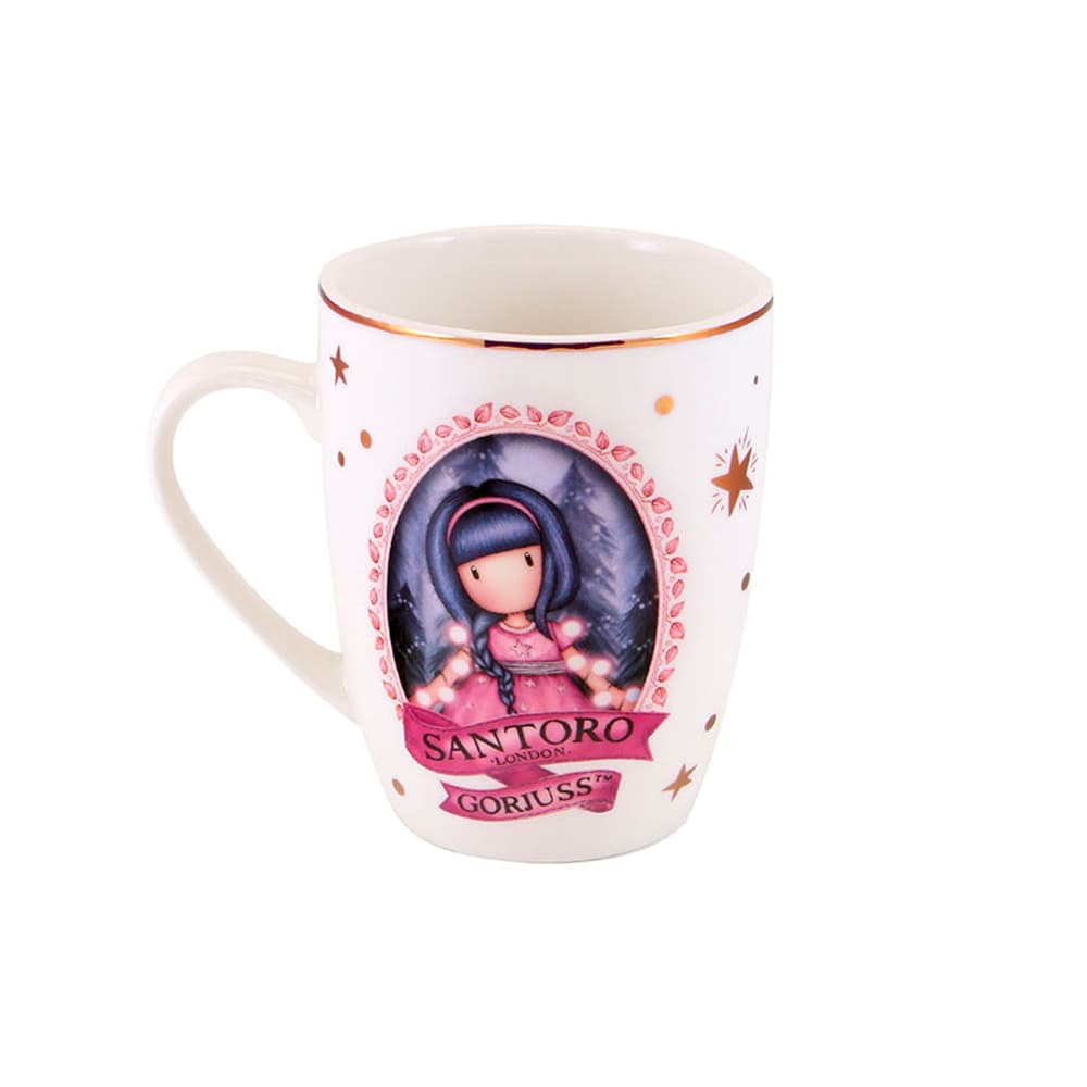 Cana Gorjuss Fairy Dusk, cu suport pentru cana