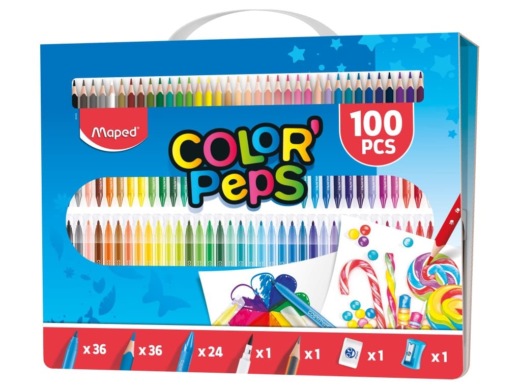 Set coloriaj Maped 100 piese