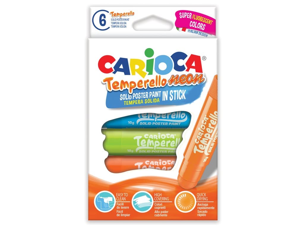 Creion-tempera Temperello Neon Carioca 6/set