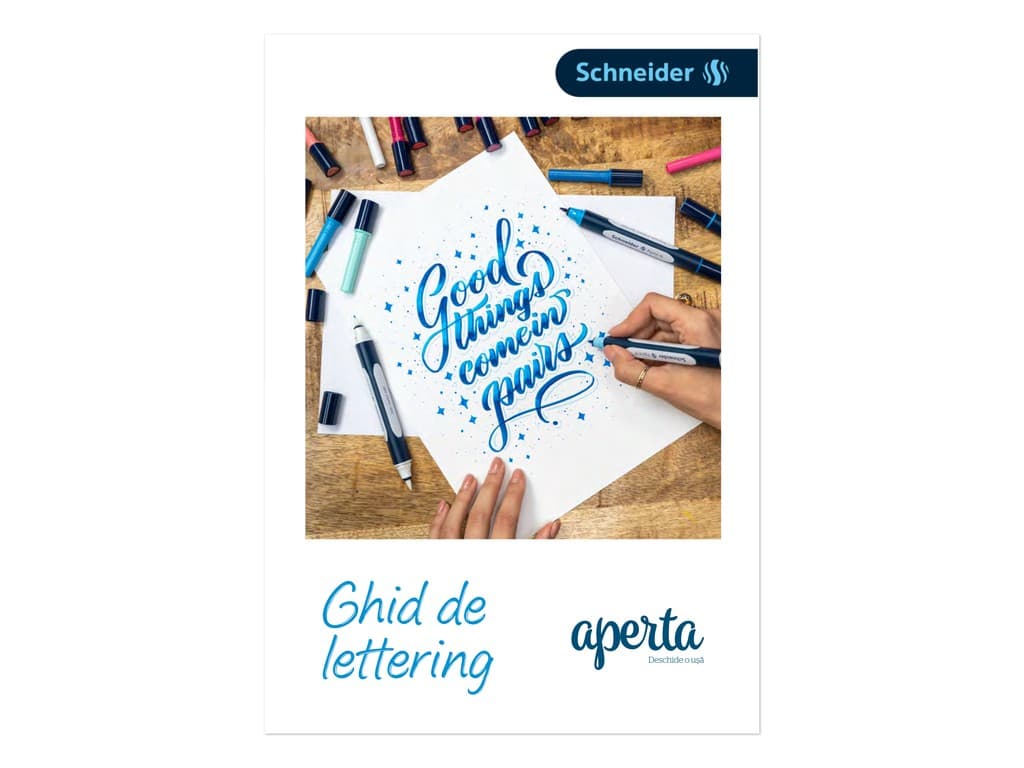 Ghid de lettering Aperta + 1 liner CADOU