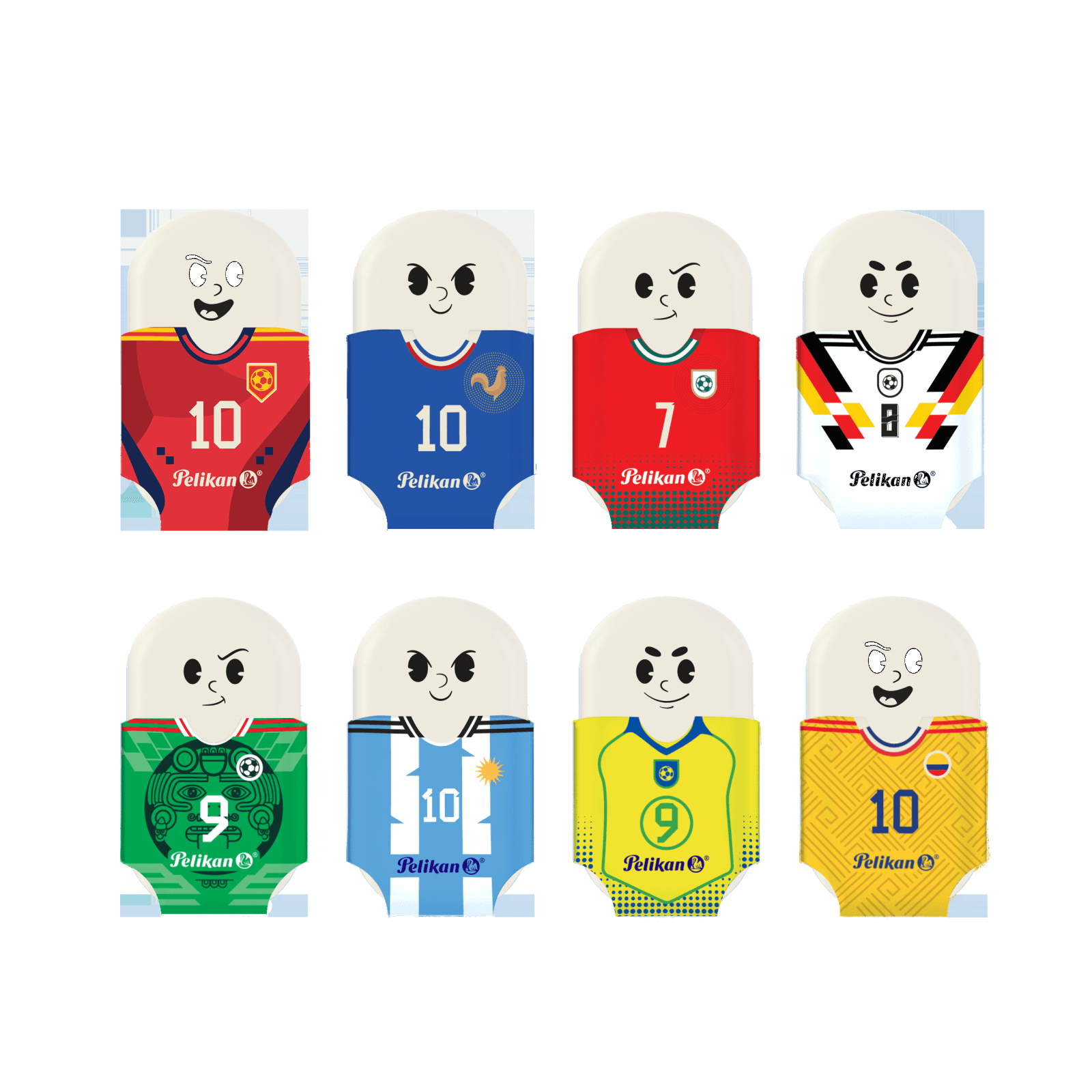 RADIERA SQUEEZY SPORTS MOTIVE ASORTATE FOTBAL SET2 BLISTER