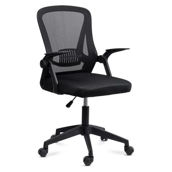 Scaun de birou pentru copii din mesh cu suport lombar OFF 433 negru