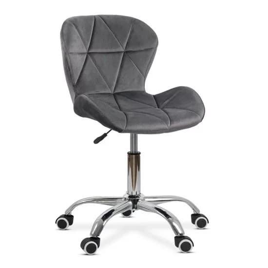 Scaun de birou din catifea rotativ si reglabil inaltime OFF 334 gri