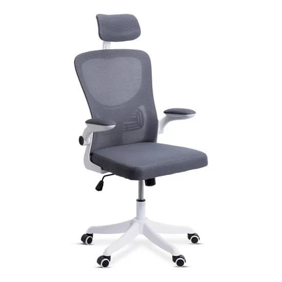 Scaun de birou ergonomic cu spatar inalt si cotiere rabatabile OFF 336 gri
