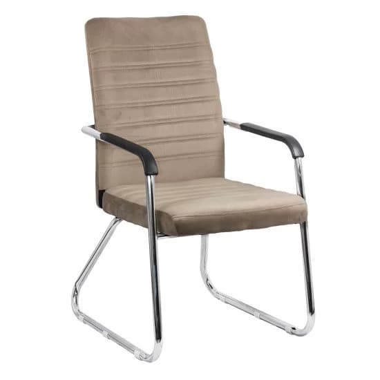 Scaun vizitator din catifea OFF 833V bej