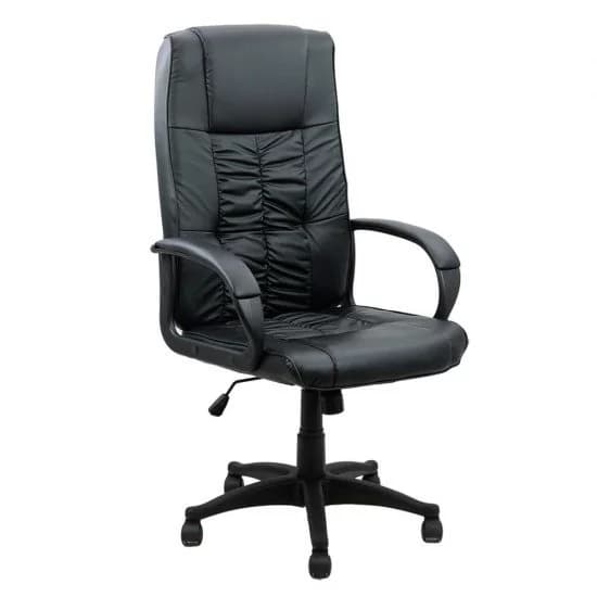 Scaun de birou ergonomic din piele ecologică neagră OFF 023 negru