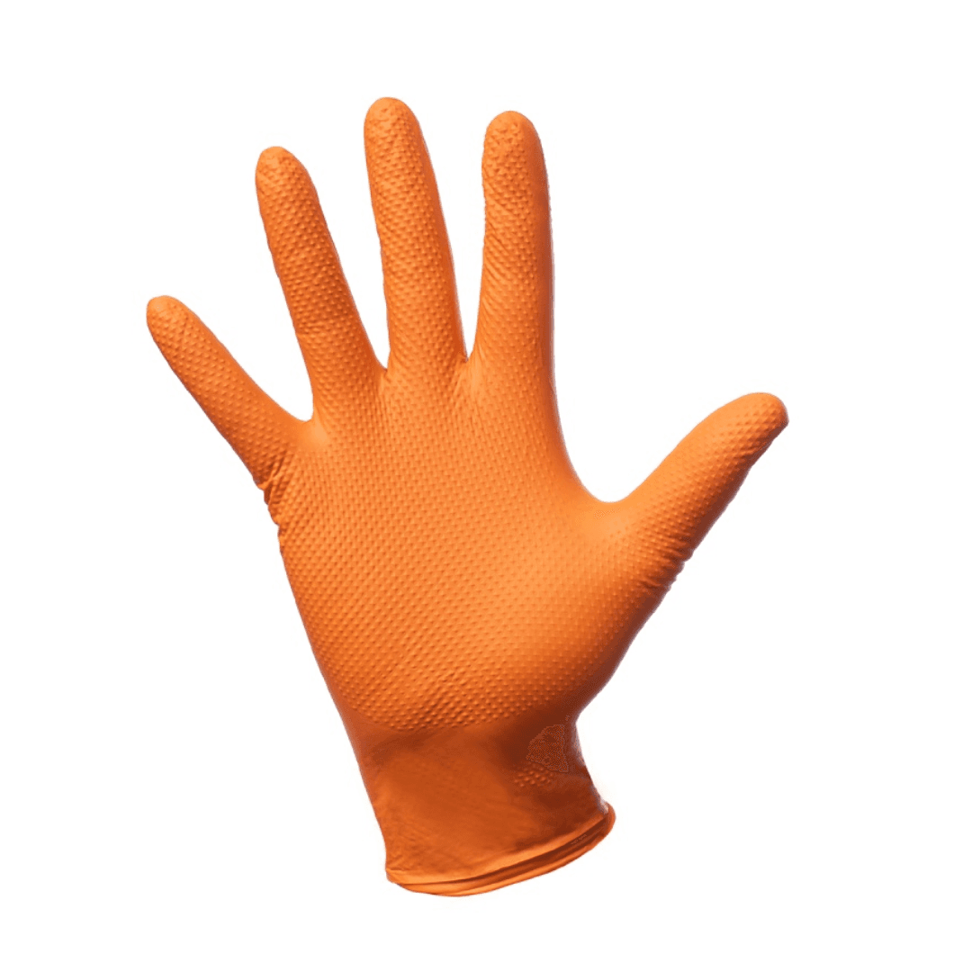 Manusi nitril EMKA, 7.0, 90 buc/cutie, pentru industria automotive - portocalii - marime XXL