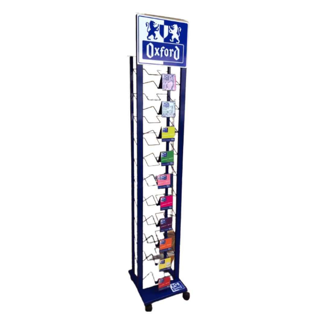 Display de podea Oxford, dimensiuni 35X35,5X200 cm, 10 polite