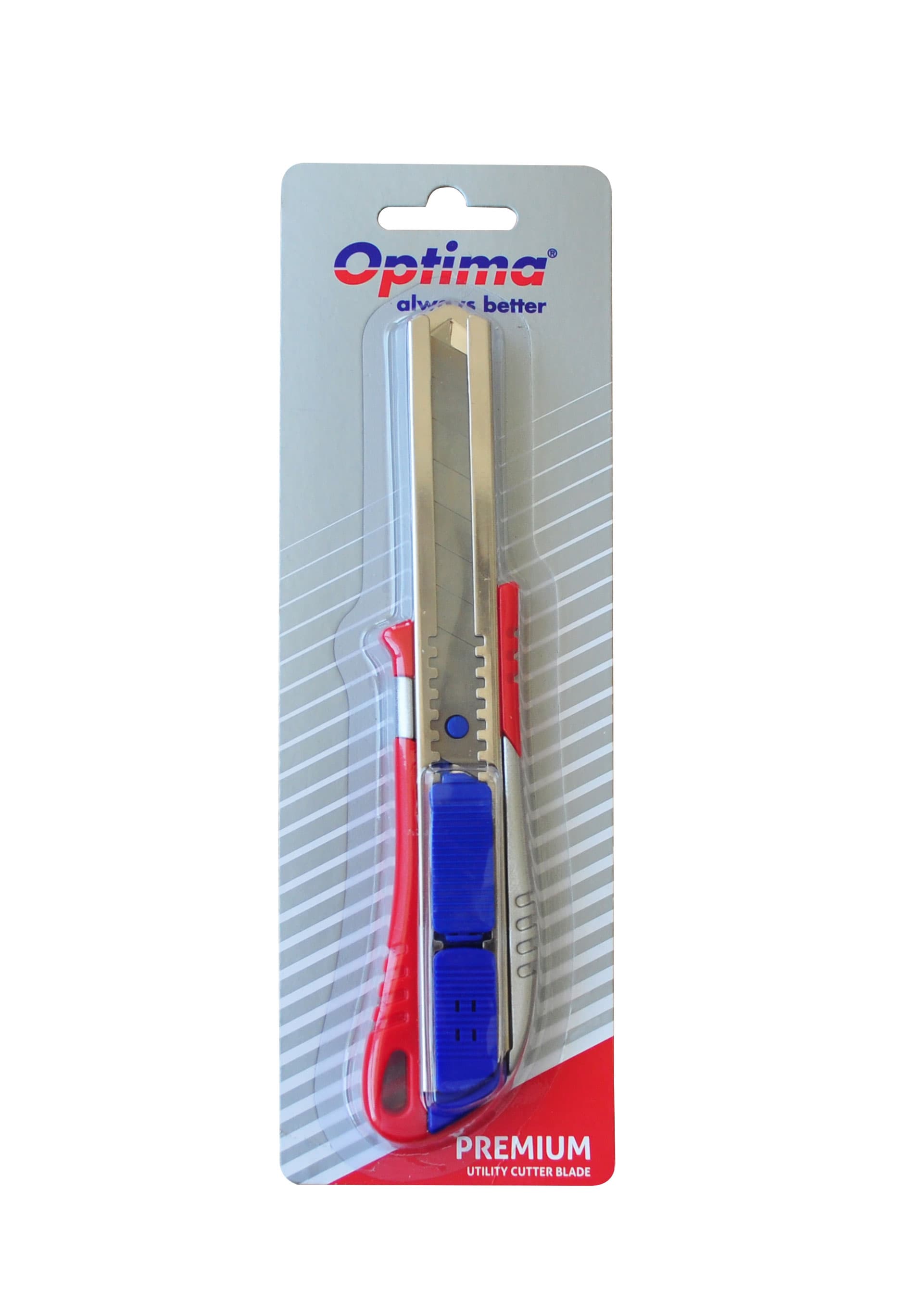 Cutter Optima Premium, lama 18mm SK5, 2 functiuni, sina metalica, aluminiu cu ABS
