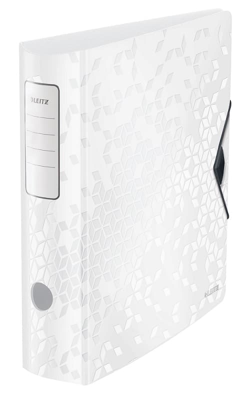 Biblioraft LEITZ 180 Active WOW, polyfoam, partial reciclat, A4, 82 mm, alb