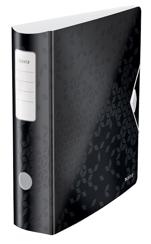 Biblioraft LEITZ 180 Active WOW, polyfoam, partial reciclat, A4, 82 mm, negru