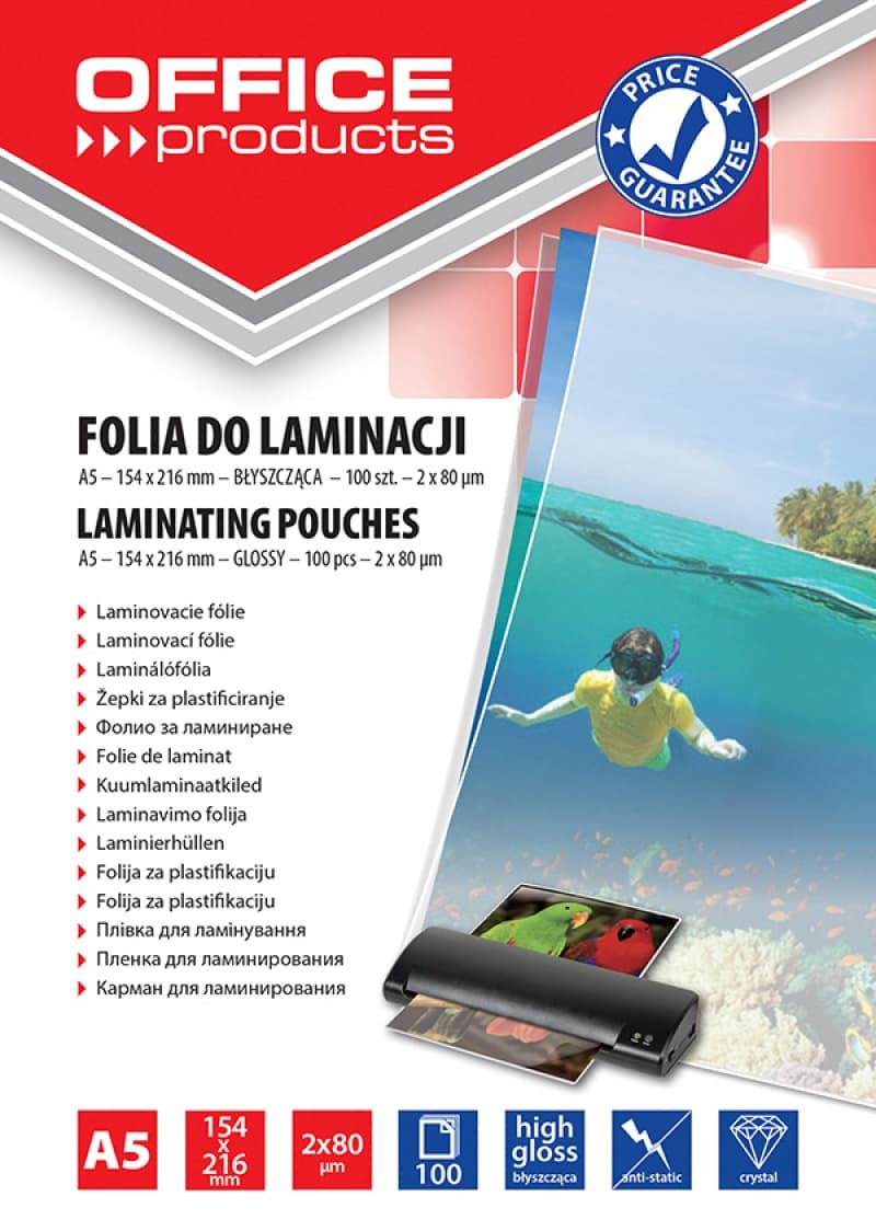 Folie laminare, A5 80 microni 100buc/top Office Products