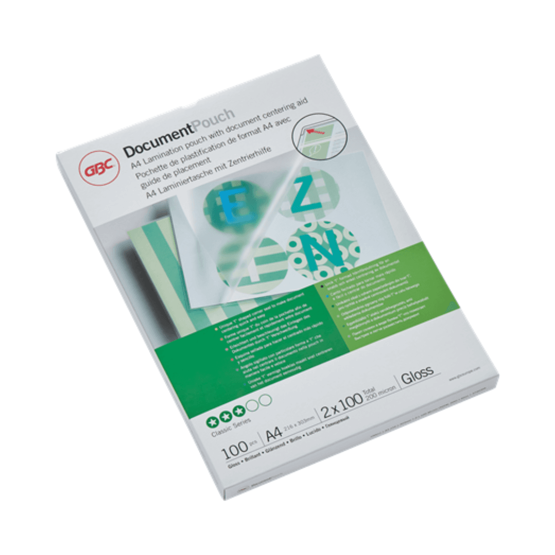 Folie laminare GBC, la cald, A4, 100 microni, 100 buc/set