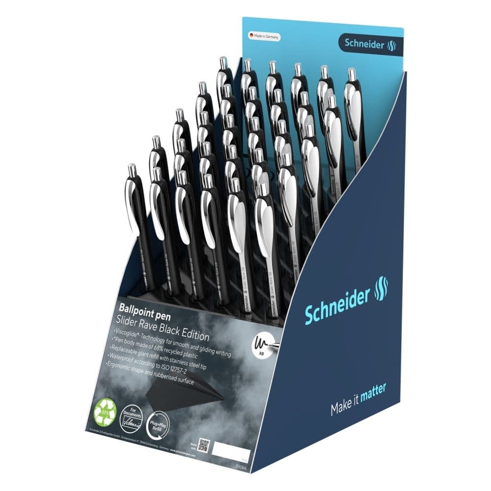 Display SCHNEIDER Slider Rave XB, 30 pixuri - (20 x black, 10 x white/black)