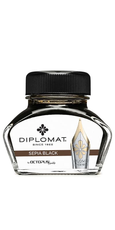 Calimara cu cerneala DIPLOMAT Octopus, 30 ml - negru sepia
