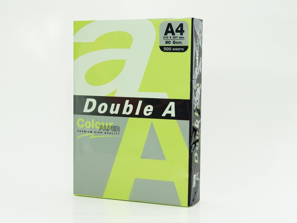 Hartie color pentru copiator A4, 75gsm, 500coli/top, Double A - verde neon