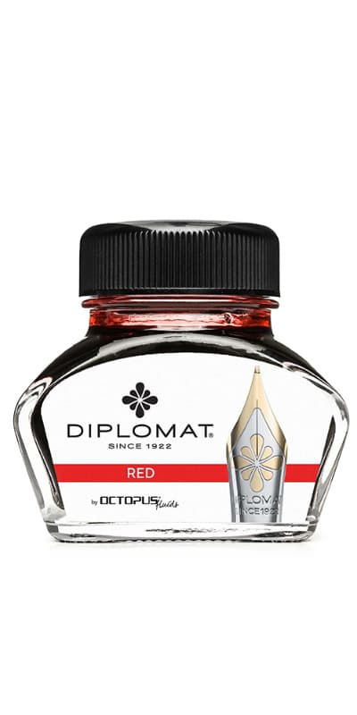 Calimara cu cerneala DIPLOMAT Octopus, 30 ml - rosu