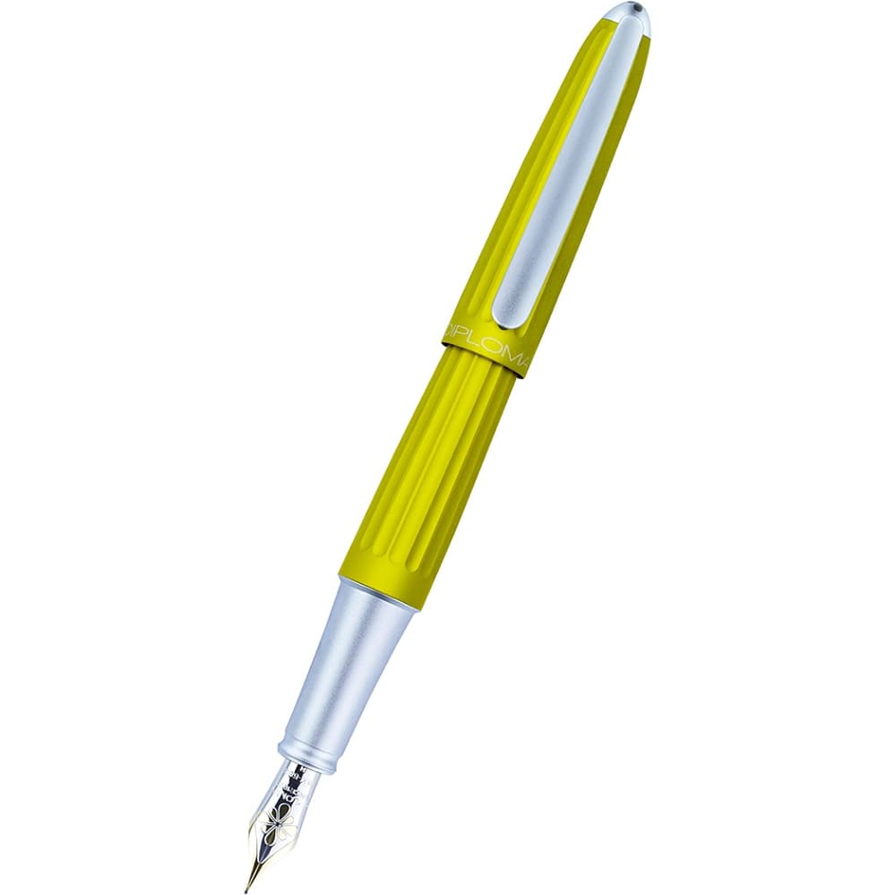 Stilou DIPLOMAT Aero, cu penita M, aurita 14kt. - citrus chrom